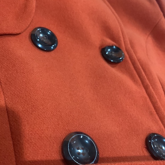 Forever 21 - NWOT Women’s Orange Peacoat - Size Medium - Picture 6 of 6